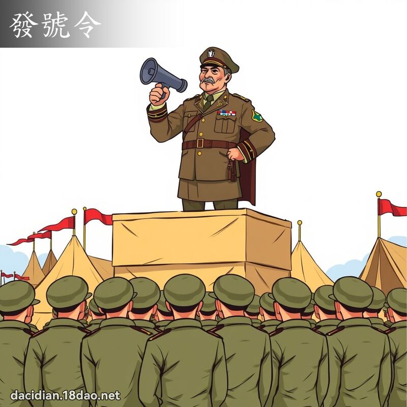 发号令 - 国语大辞典配图