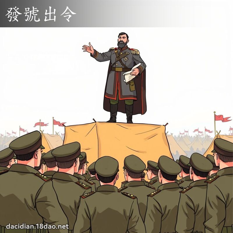 发号出令 - 国语大辞典配图