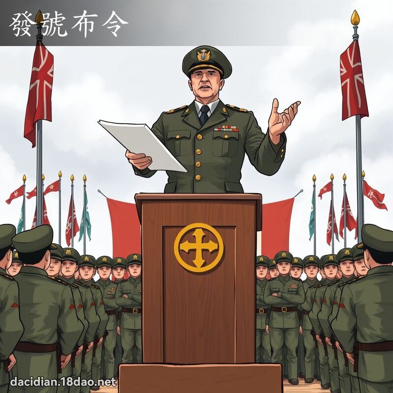 发号布令 - 国语大辞典配图