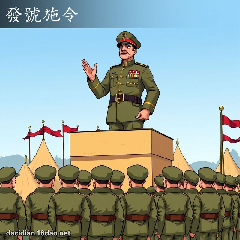 发号施令 - 国语大辞典配图