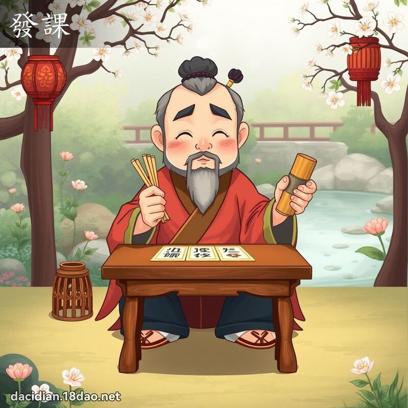 發課 - 國語大辭典配圖