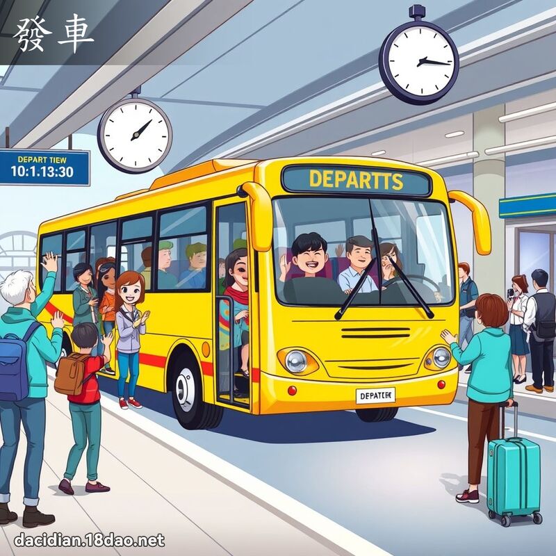 發車 - 國語大辭典配圖
