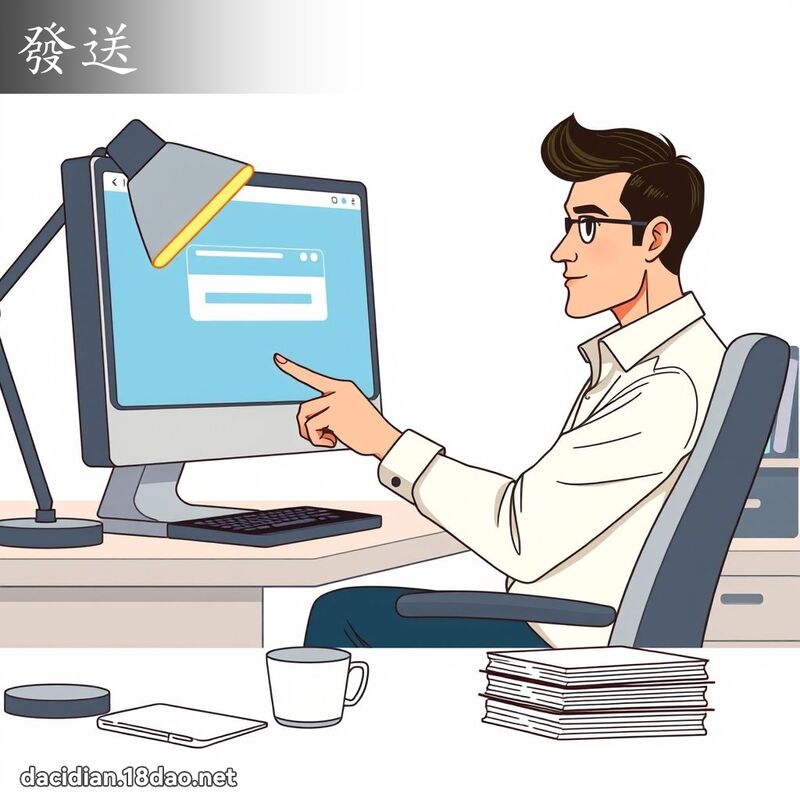 發送 - 國語大辭典配圖