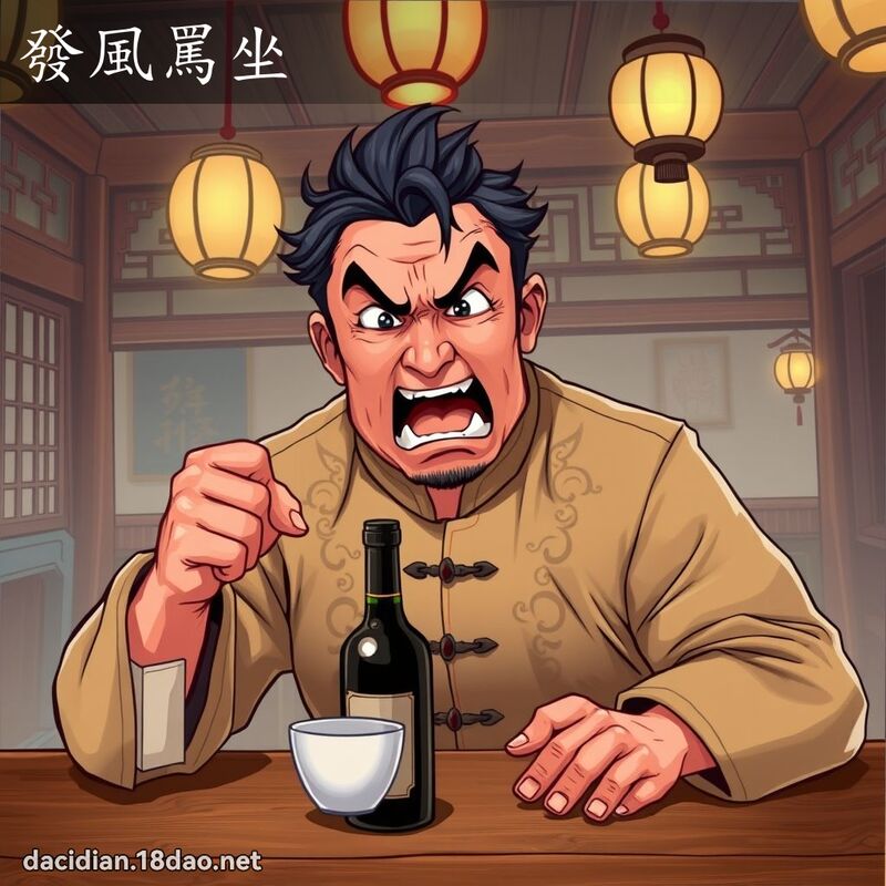 发风骂坐 - 国语大辞典配图