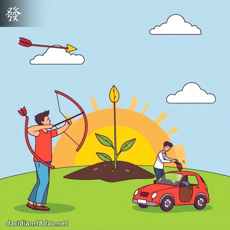 發 - 國語大辭典配圖
