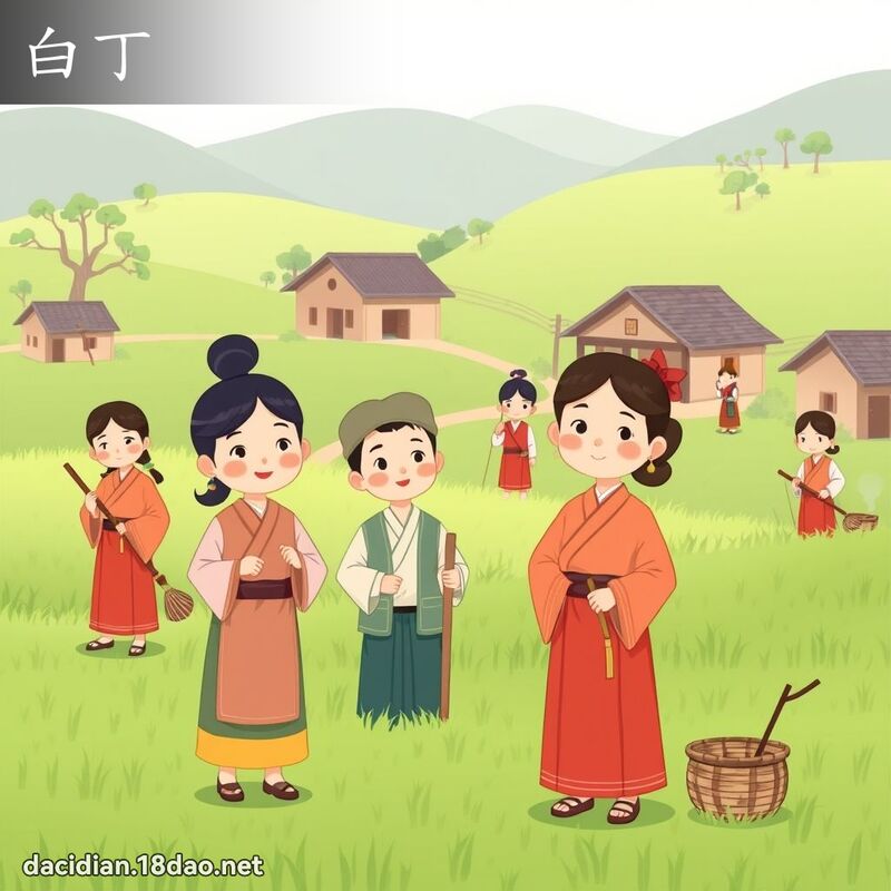 白丁 - 國語大辭典配圖