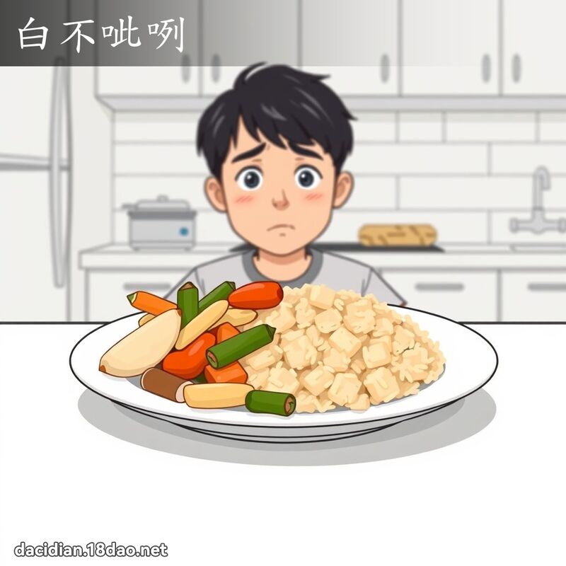 白不呲咧 - 國語大辭典配圖