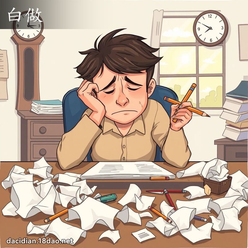 白做 - 國語大辭典配圖