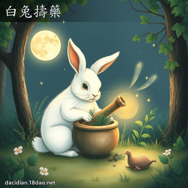 白兔擣药 - 国语大辞典配图