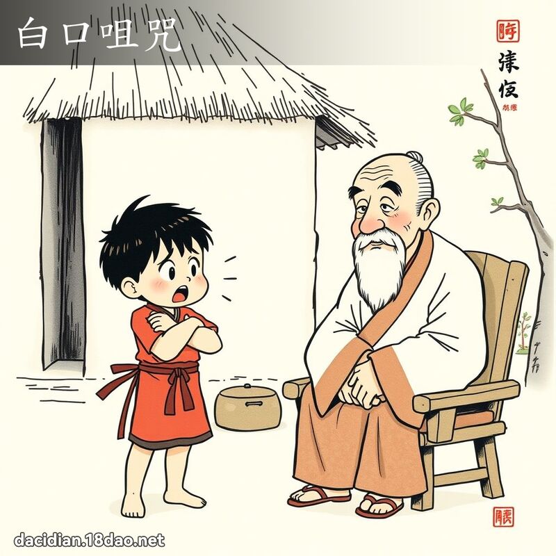 白口咀咒 - 国语大辞典配图