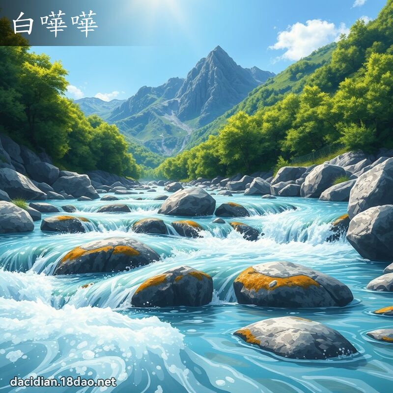 白哗哗 - 国语大辞典配图