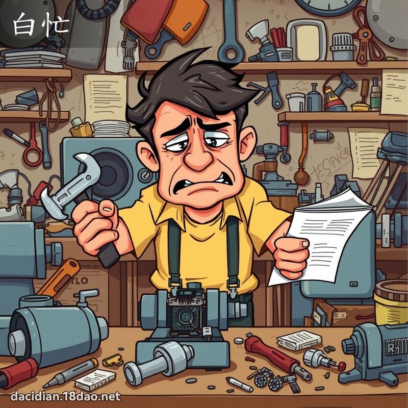 白忙 - 國語大辭典配圖