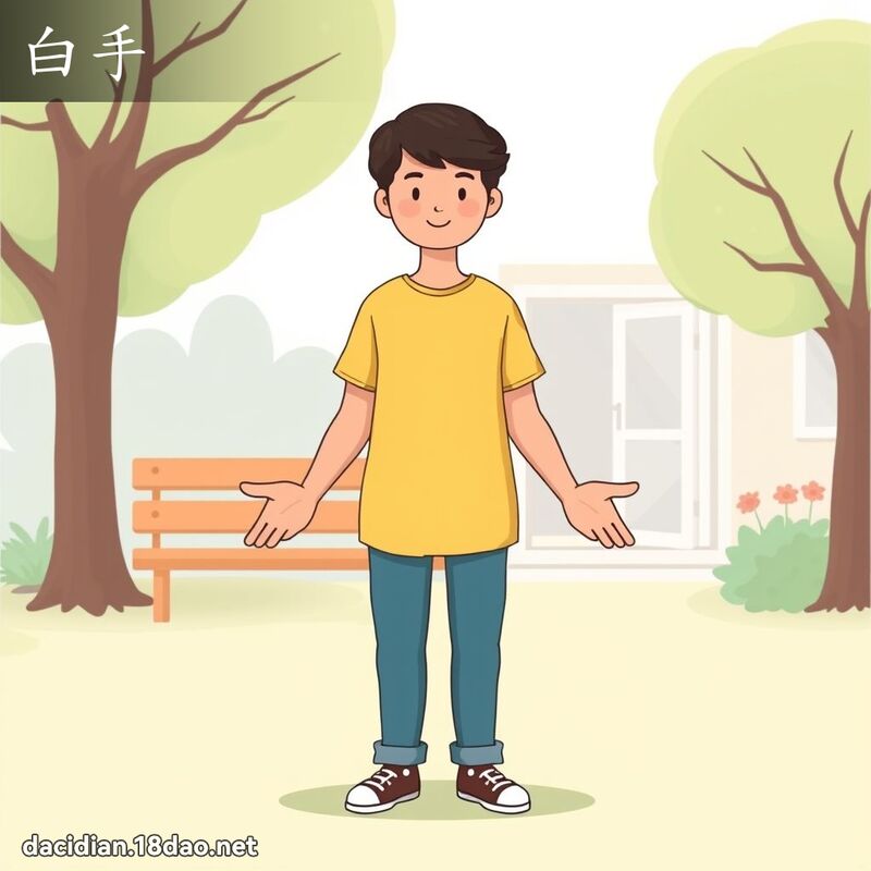 白手 - 国语大辞典配图