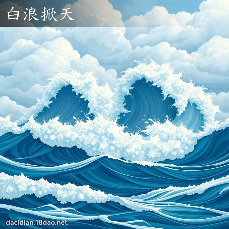 白浪掀天 - 國語大辭典配圖