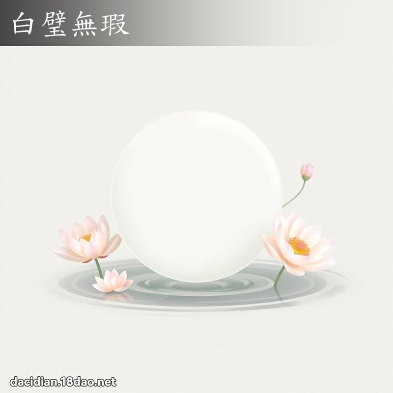 白璧无瑕 - 国语大辞典配图