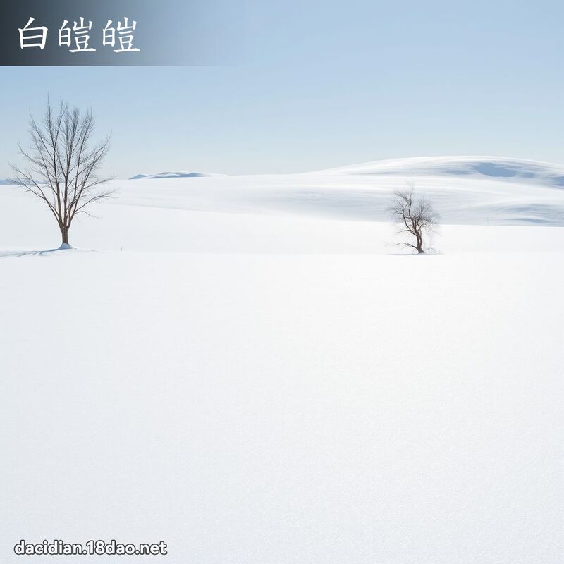 白皚皚 - 國語大辭典配圖