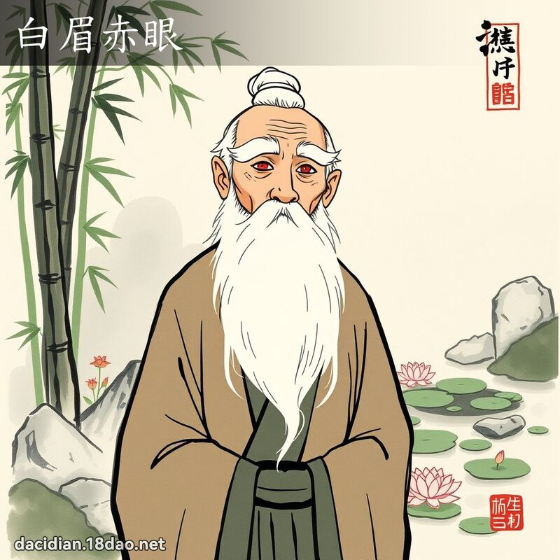白眉赤眼 - 国语大辞典配图