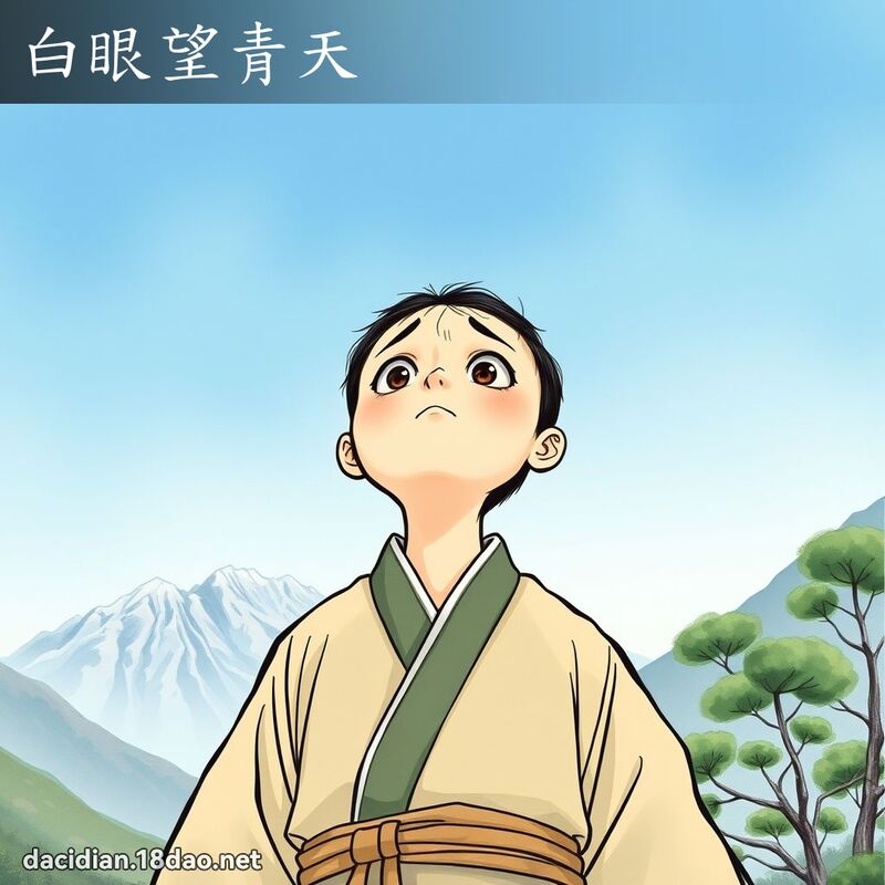 白眼望青天 - 国语大辞典配图