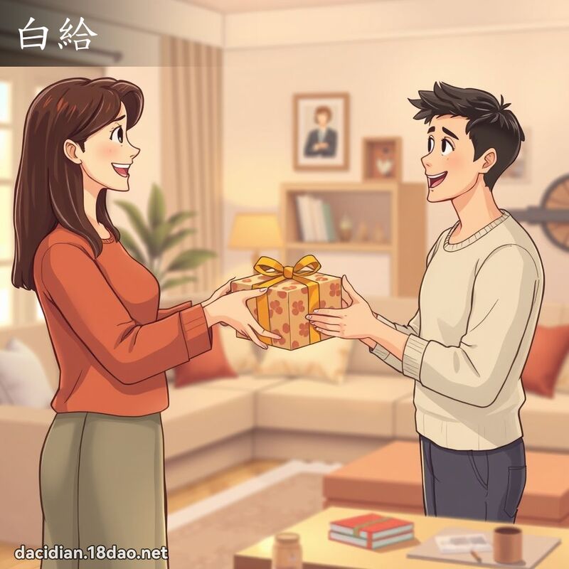 白给 - 国语大辞典配图