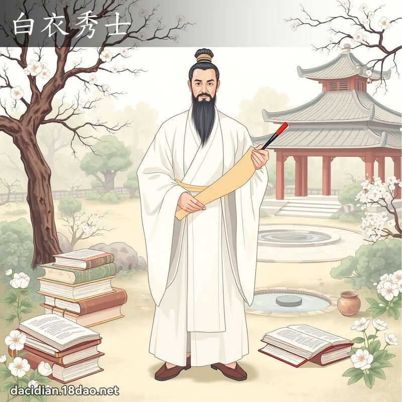 白衣秀士 - 国语大辞典配图