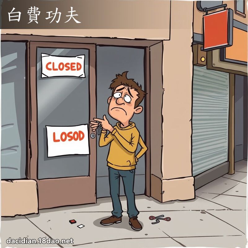 白费功夫 - 国语大辞典配图
