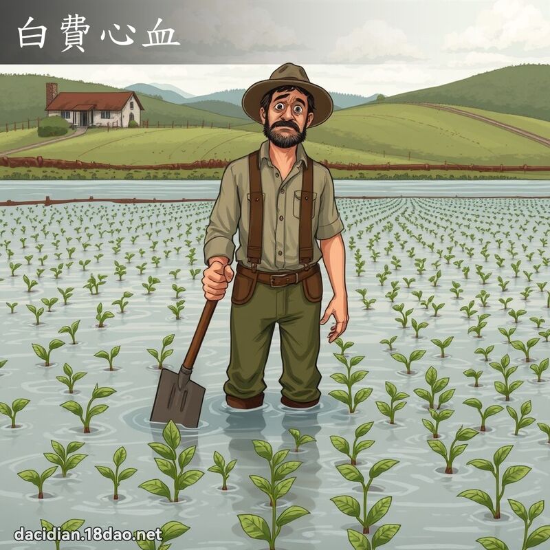 白费心血 - 国语大辞典配图