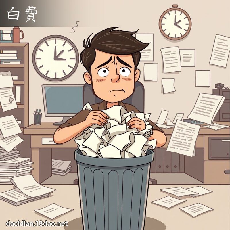 白费 - 国语大辞典配图
