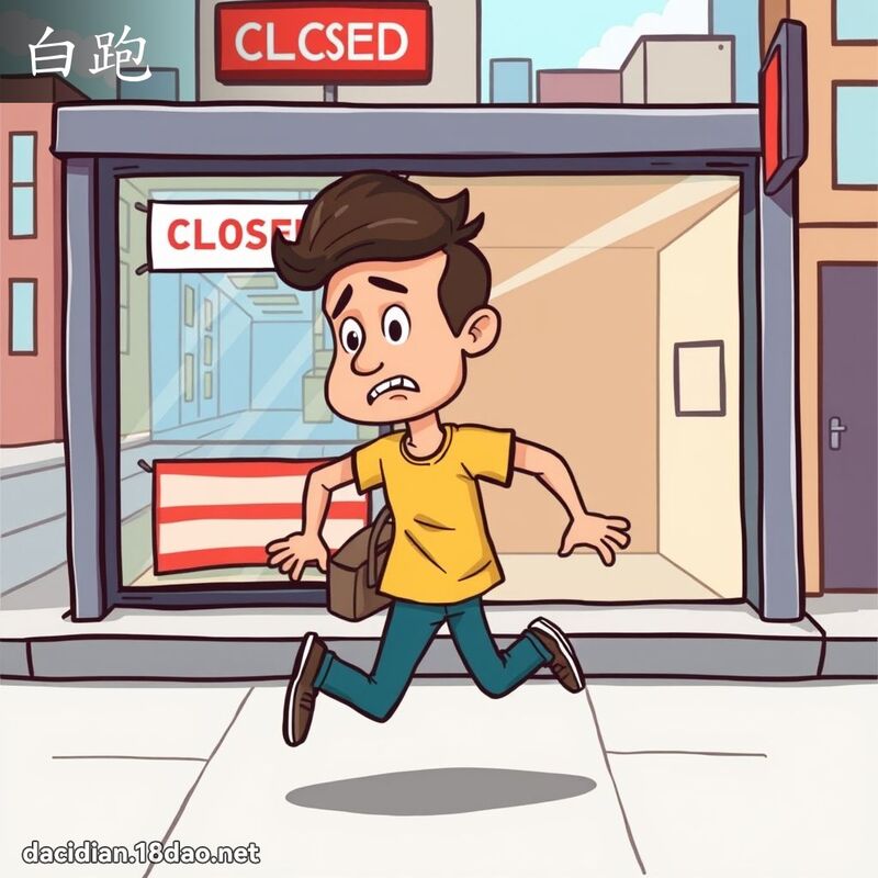 白跑 - 国语大辞典配图
