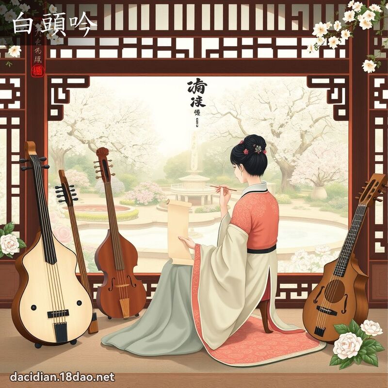 白頭吟 - 國語大辭典配圖