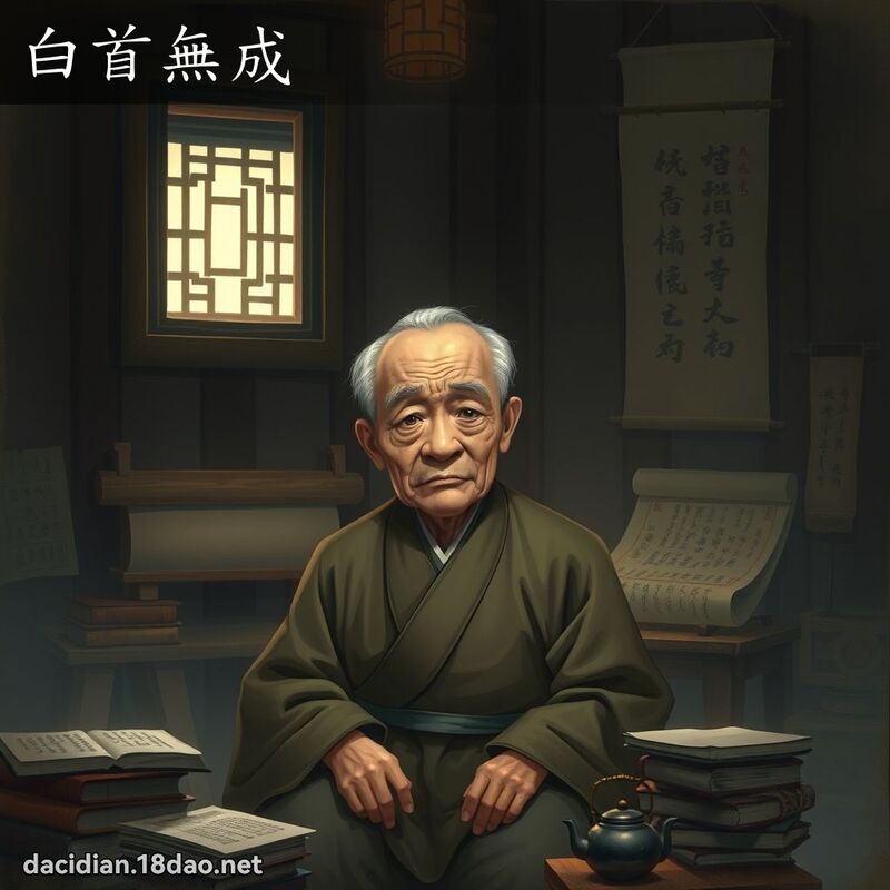 白首無成 - 國語大辭典配圖