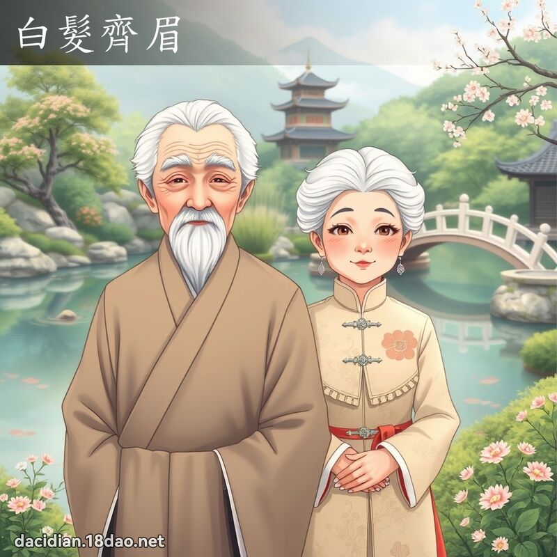 白发齐眉 - 国语大辞典配图