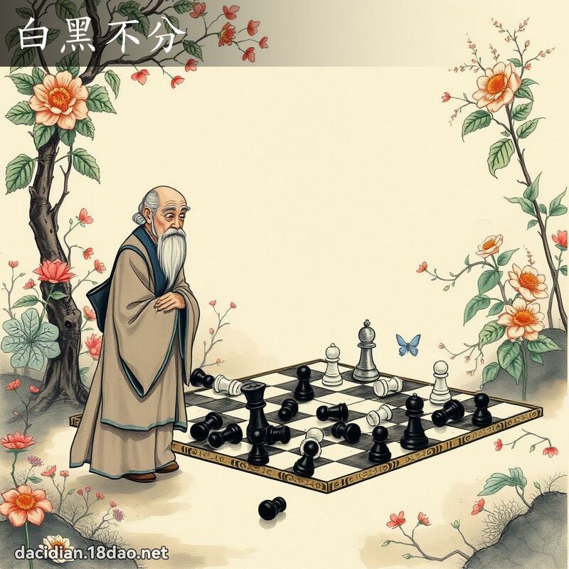 白黑不分 - 国语大辞典配图