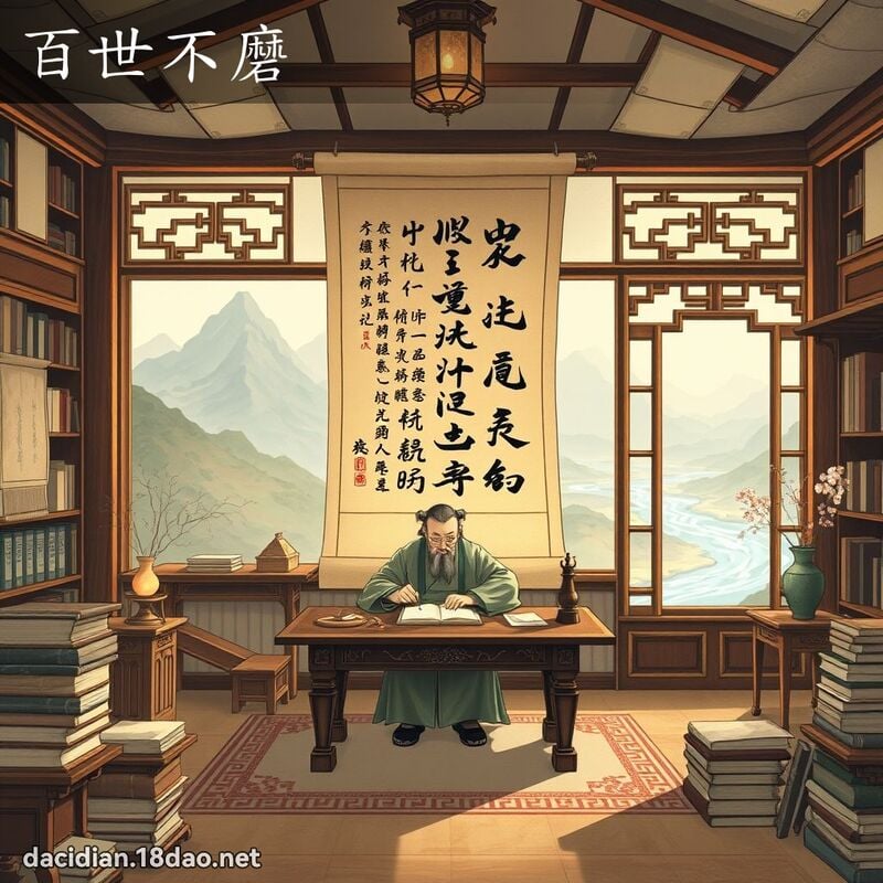 百世不磨 - 國語大辭典配圖