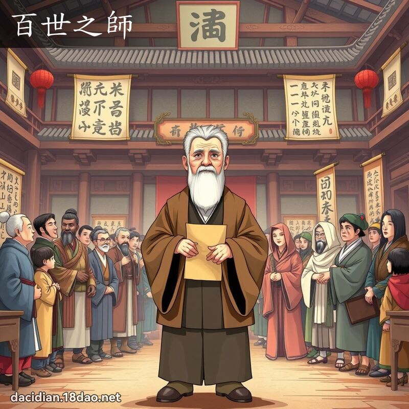 百世之師 - 國語大辭典配圖