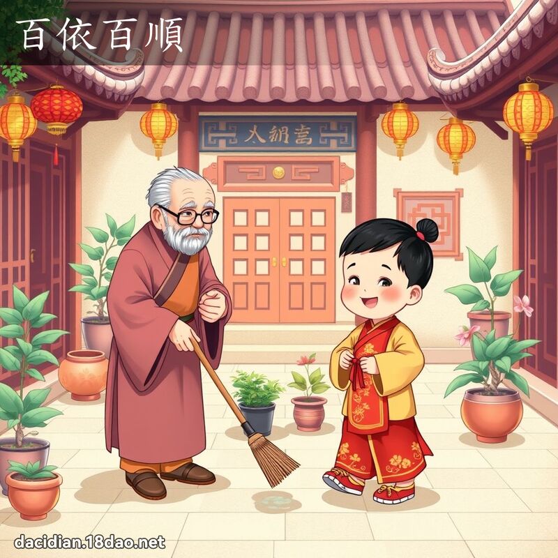 百依百顺 - 国语大辞典配图