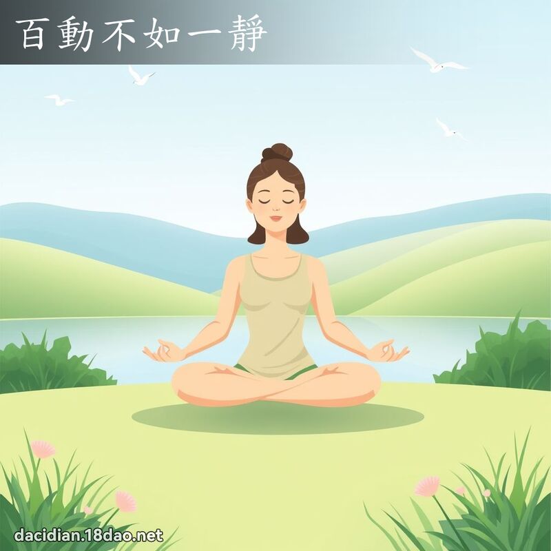 百动不如一静 - 国语大辞典配图