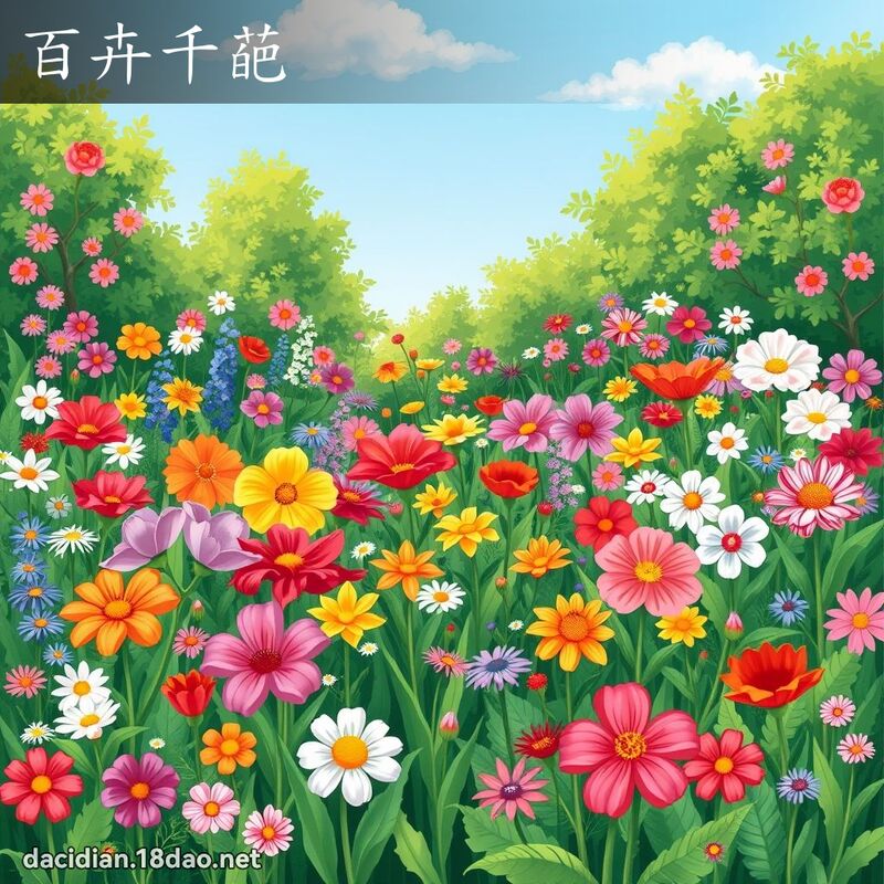 百卉千葩 - 國語大辭典配圖