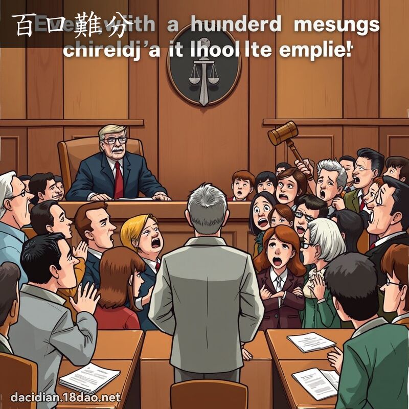 百口难分 - 国语大辞典配图