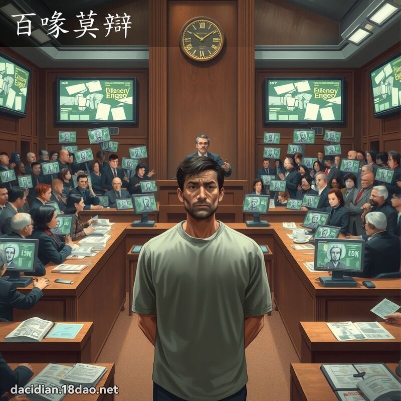 百喙莫辯 - 國語大辭典配圖