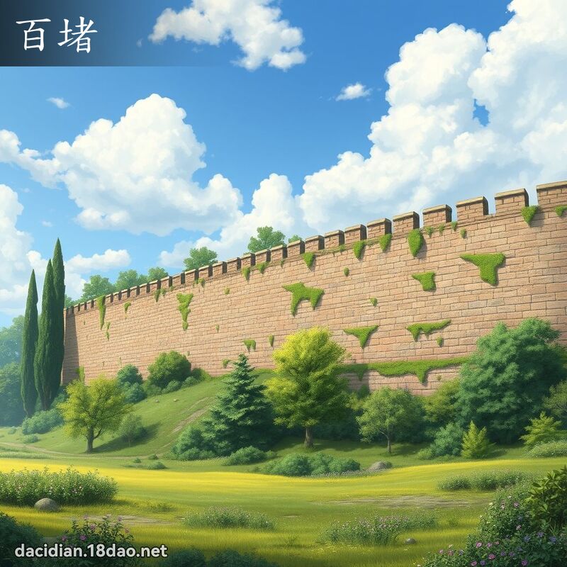百堵 - 國語大辭典配圖
