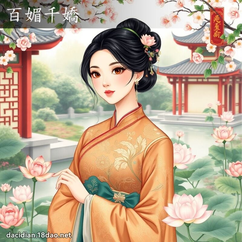 百媚千嬌 - 國語大辭典配圖