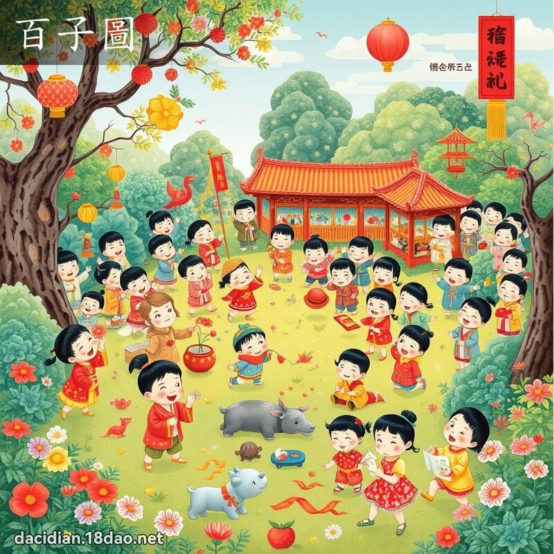 百子圖 - 國語大辭典配圖