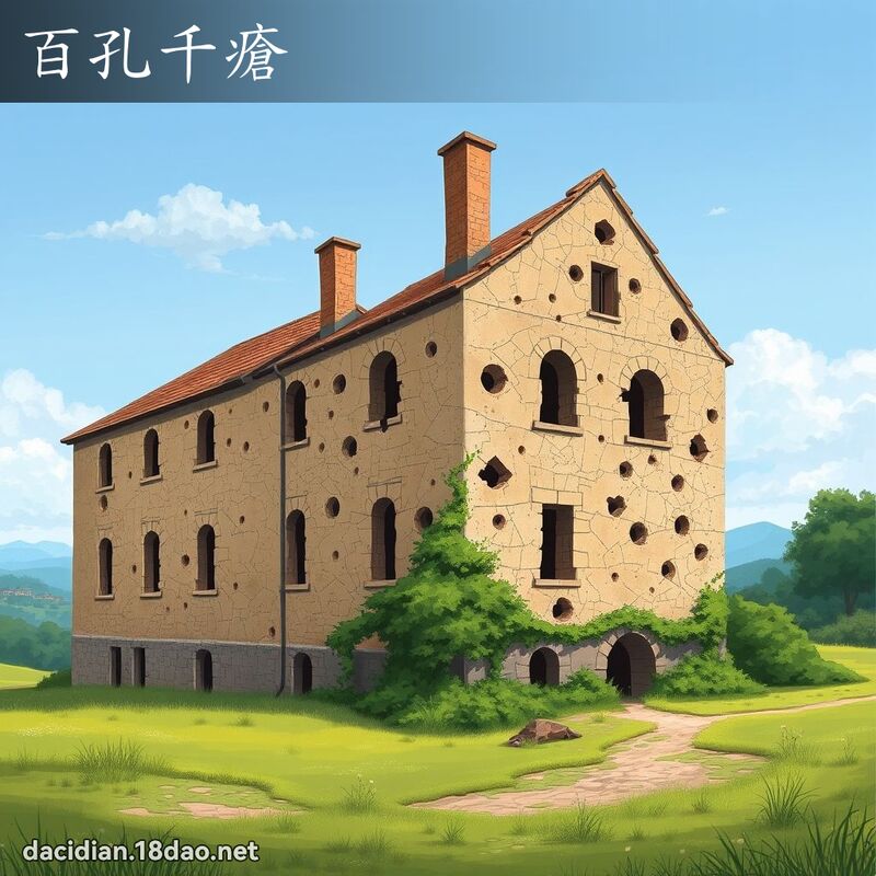百孔千瘡 - 國語大辭典配圖