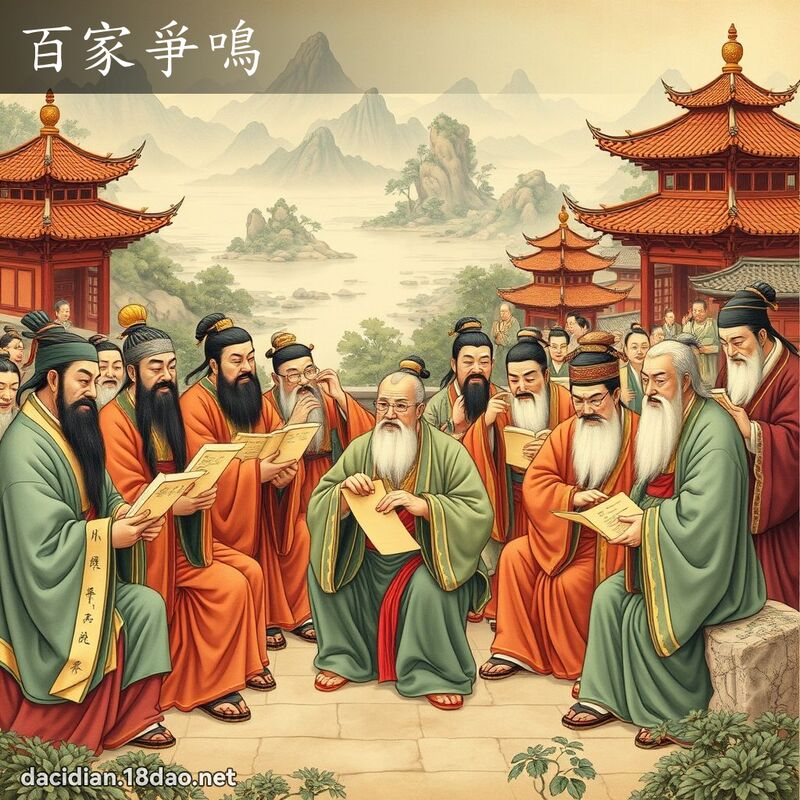 百家爭鳴 - 國語大辭典配圖