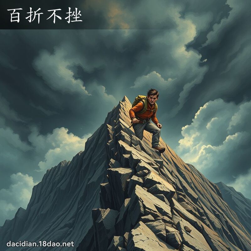 百折不挫 - 國語大辭典配圖