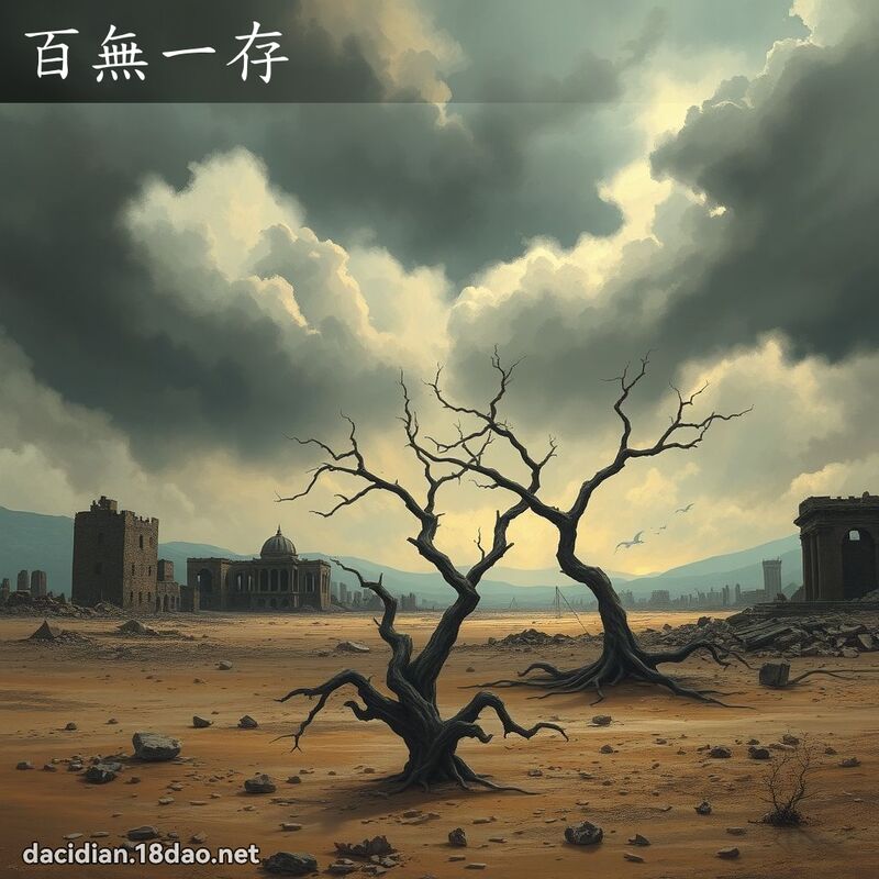 百無一存 - 國語大辭典配圖