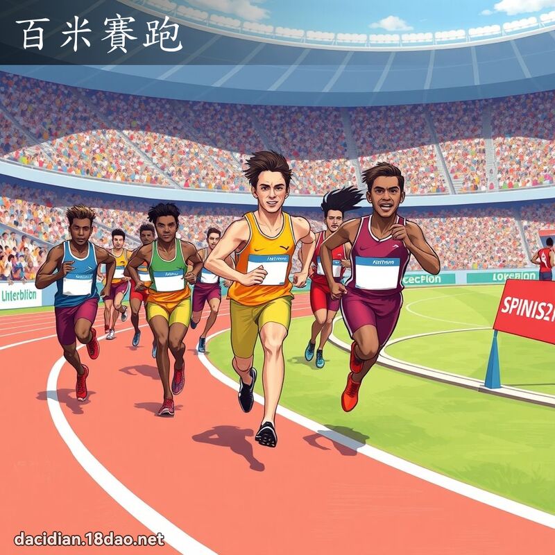 百米賽跑 - 國語大辭典配圖