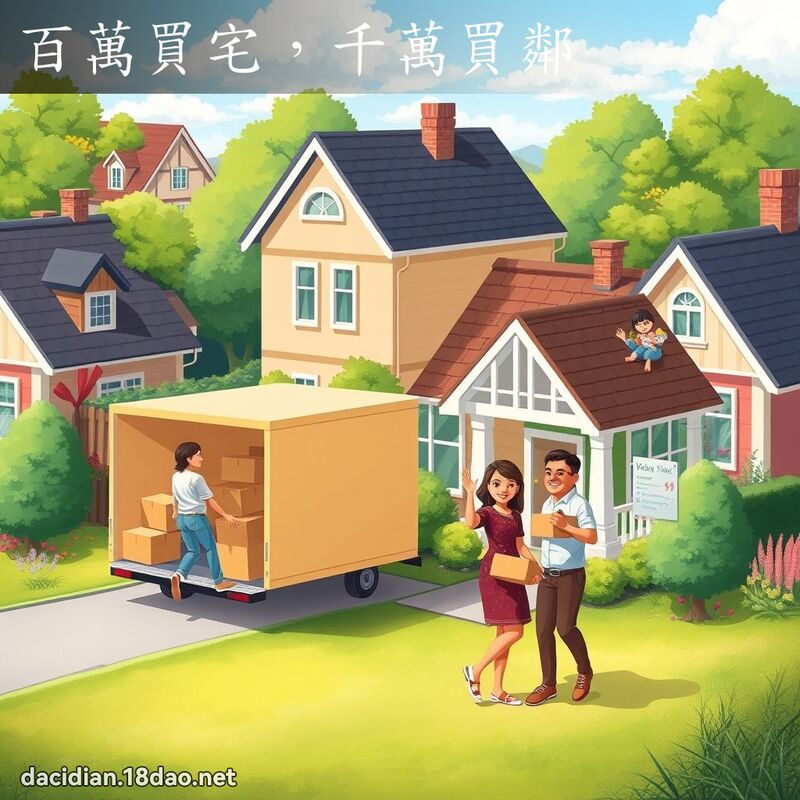 百萬買宅，千萬買鄰 - 國語大辭典配圖