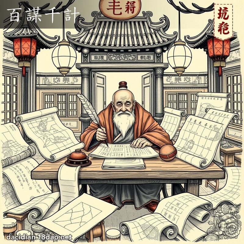 百謀千計 - 國語大辭典配圖