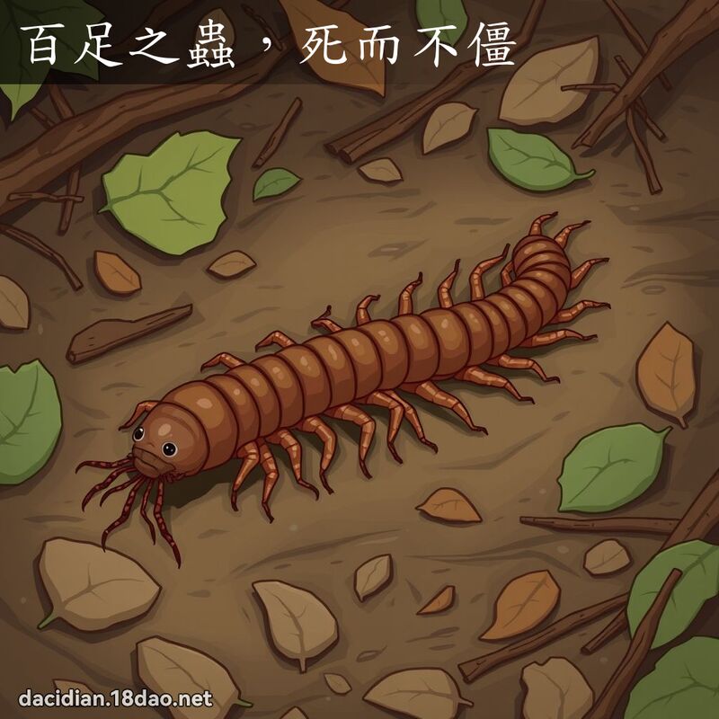 百足之虫，死而不僵 - 国语大辞典配图